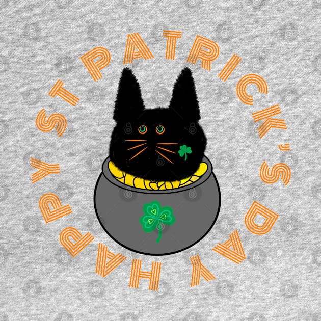 St Patrick’s Day Shamrock Cat by chowlet